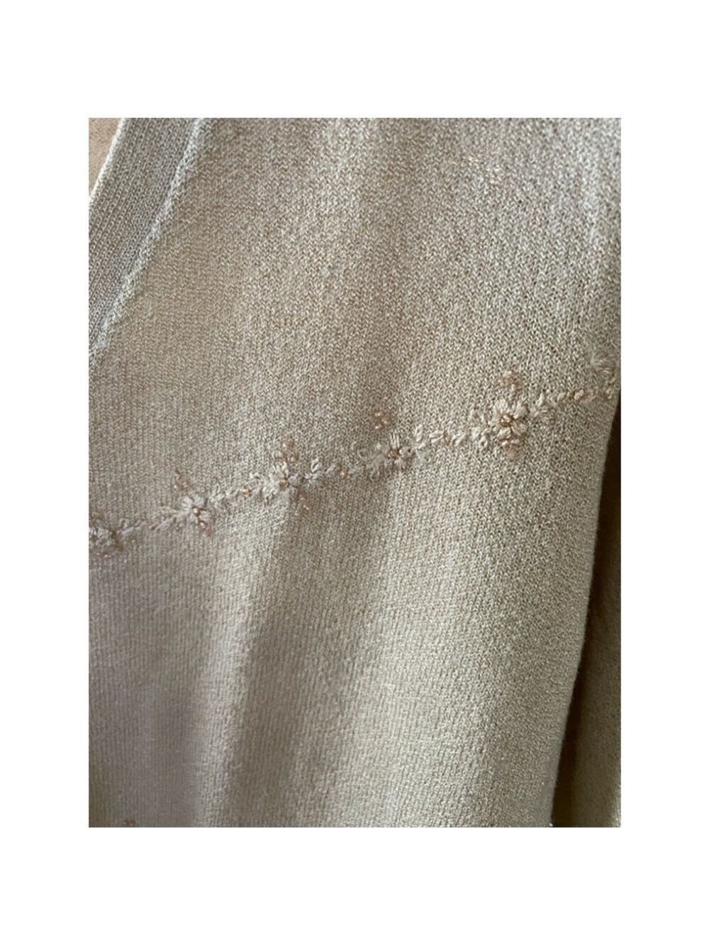 Women's Hilliard & Hanson Cardigan Sweater 1X Beige - Picture 3 of 4